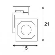 Трековый светодиодный cветильник SLV 3Ph Euro Cube 152741
