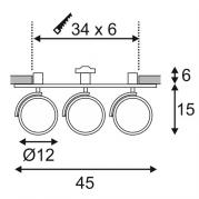 Встраиваемый светильник SLV Kalu Recessed QPAR 3 113370