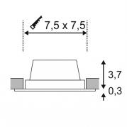 Встраиваемый светодиодный светильник SLV Frame Basic Led Set 112721
