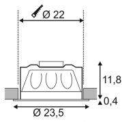 Встраиваемый светодиодный светильник SLV Led Downlight 23 160491