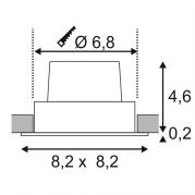 Встраиваемый светодиодный светильник SLV New Tria 68 Led Square Set 114391