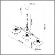 Подвесная люстра Odeon Light Tarsu 2617/3A
