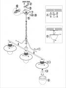 Подвесная люстра Odeon Light Tarsu 2617/3A