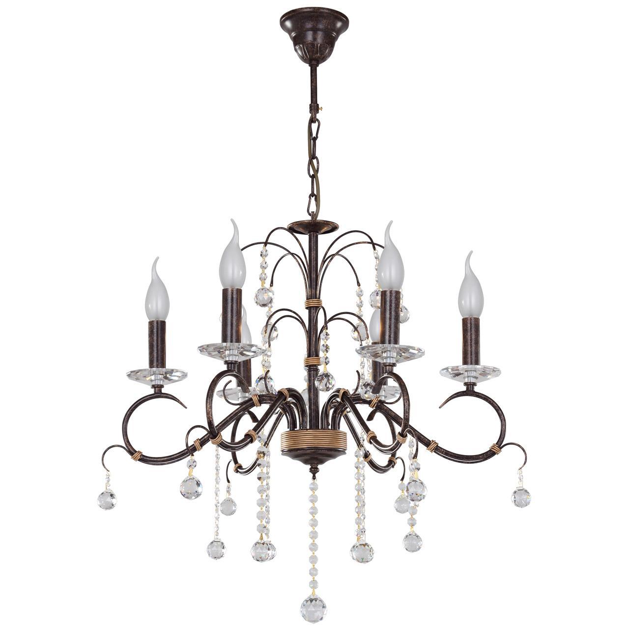 Подвесная люстра IDLamp Maura 253/6-Blackplatina