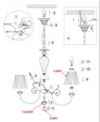 Подвесная люстра Odeon Light Madina 2889/5