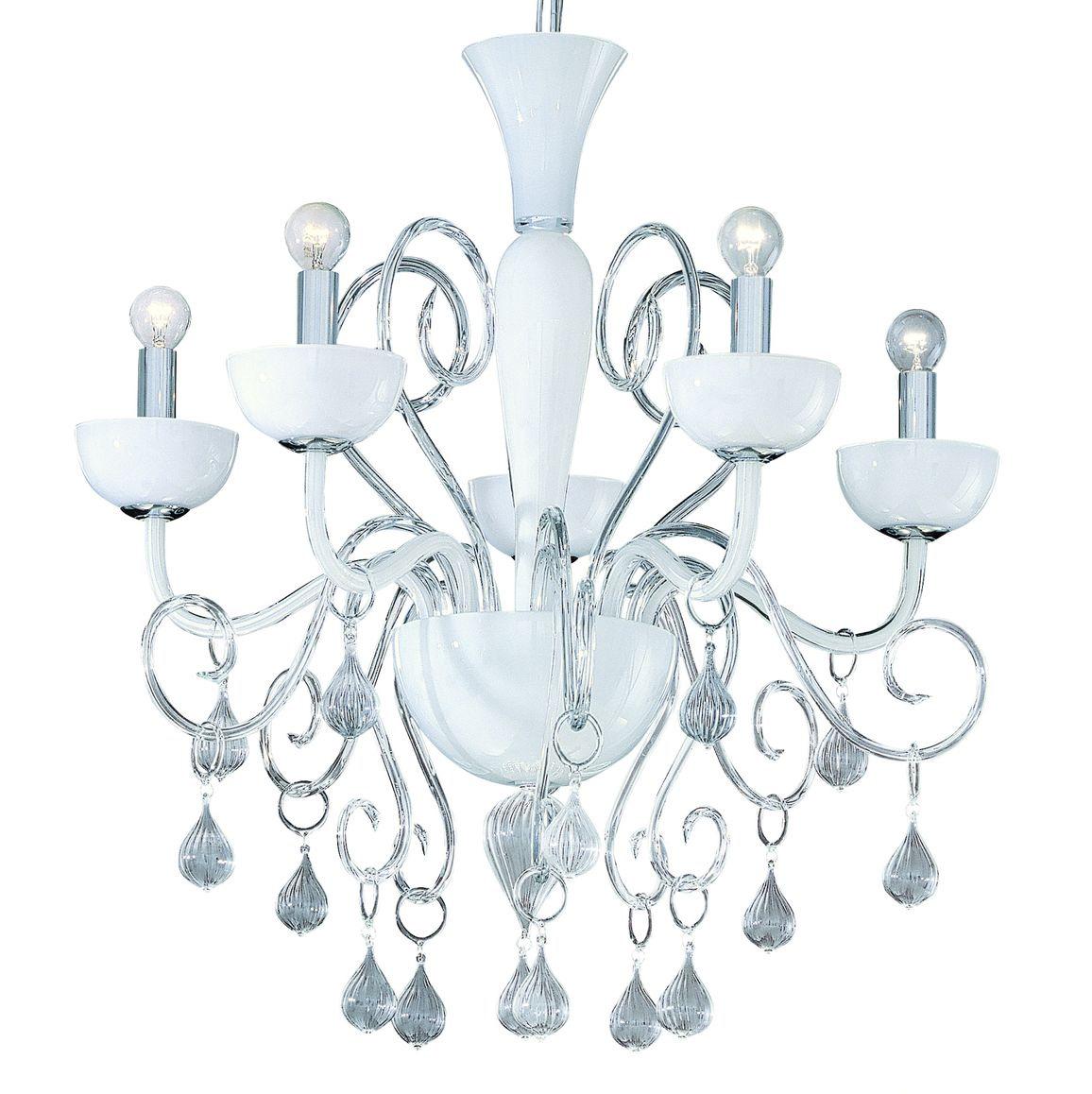 Подвесная люстра Ideal Lux Lilly SP5 Bianco