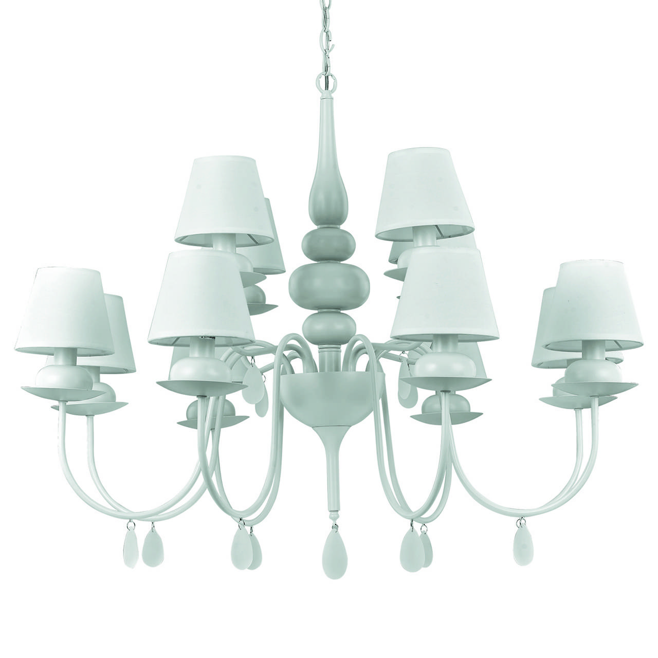 Подвесная люстра Ideal Lux Blanche SP12 Bianco
