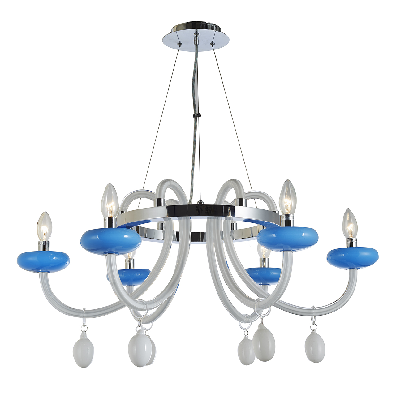 Подвесная люстра Luce Solara Gordeo SP 014/6S (Cromo/Azul)