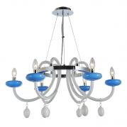 Подвесная люстра Luce Solara Gordeo SP 014/6S (Cromo/Azul)
