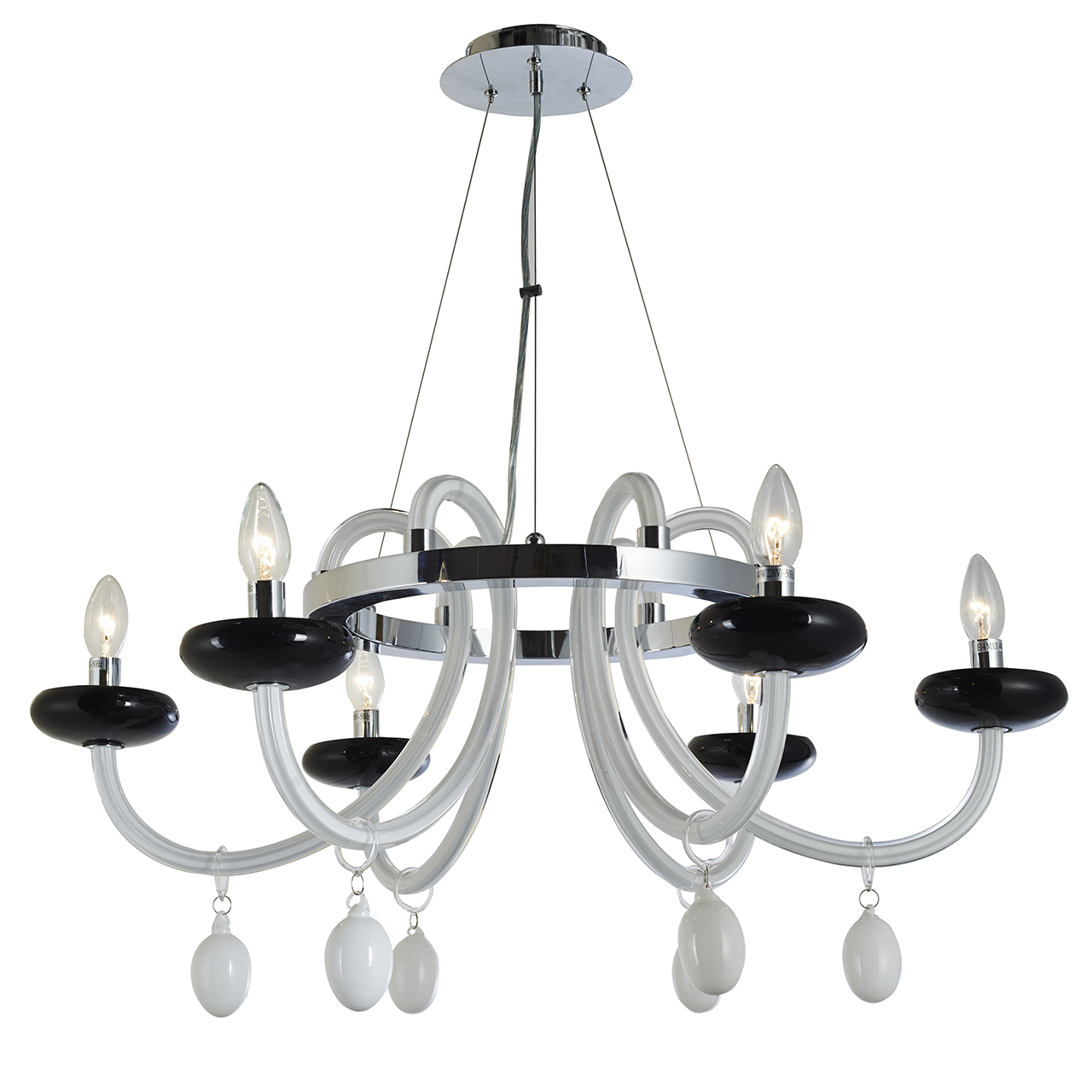 Подвесная люстра Luce Solara Gordeo SP 014/6S (Cromo/Negro)