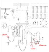 Потолочная люстра Odeon Light Gardia 2880/6C