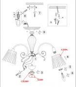 Потолочная люстра Odeon Light Madina 2889/5C