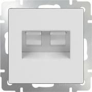 Розетка телефонная RJ-11 и Ethernet RJ-45 белая WL01-RJ11-45 4690389045660
