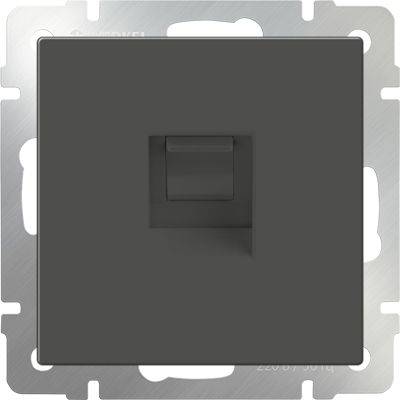 Телефонная розетка RJ-11 серо-коричневая WL07-RJ-11 4690389054082