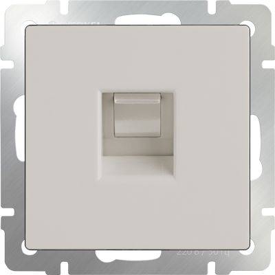 Телефонная розетка RJ11 слоновая кость WL03-RJ-11-ivory 4690389046254