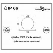 Светильник на солнечных батареях Novotech Alice 357199