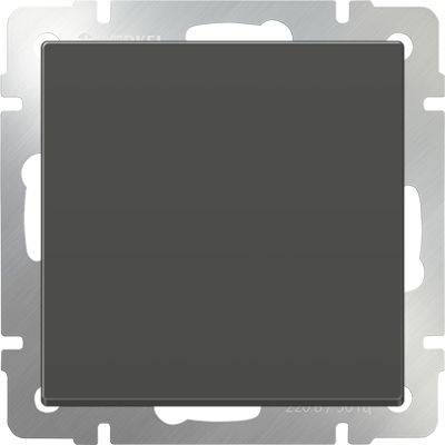 Выключатель одноклавишный проходной серо-коричневый WL07-SW-1G-2W 4690389053986