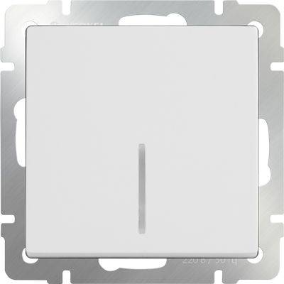 Выключатель одноклавишный с подсветкой белый WL01-SW-1G-LED 4690389059179
