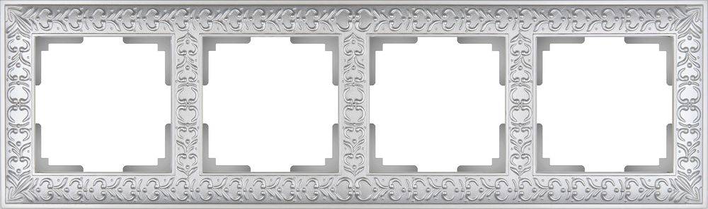 Рамка Antik на 4 поста жемчужный WL07-Frame-04 4690389063527