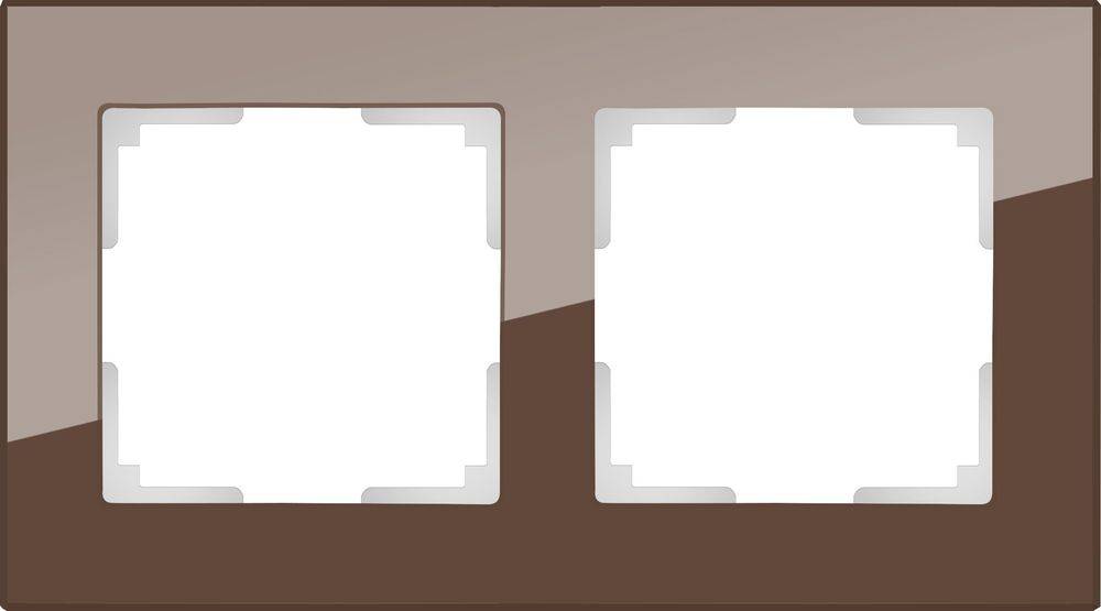 Рамка Favorit на 2 поста мокко WL01-Frame-02 4690389063756