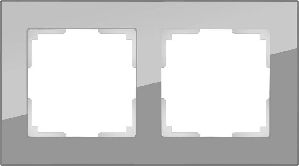 Рамка Favorit на 2 поста серый WL01-Frame-02 4690389061264