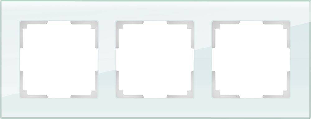 Рамка Favorit на 3 поста натуральное стекло WL01-Frame-03 4690389060182