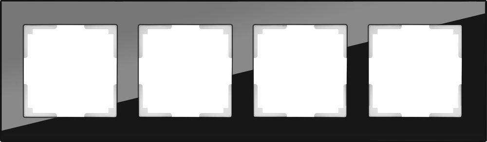 Рамка Favorit на 4 поста черный WL01-Frame-04 4690389063428