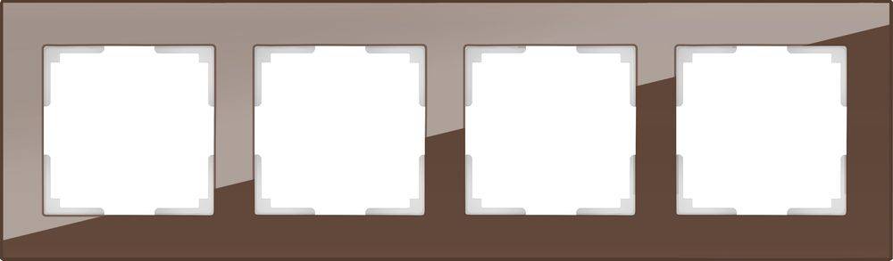Рамка Favorit на 4 поста мокко WL01-Frame-04 4690389063770