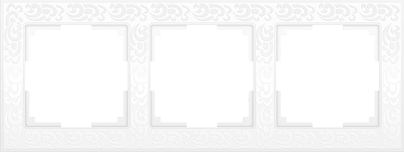 Рамка Flock на 3 поста белая WL05-Frame-03-white 4690389046728