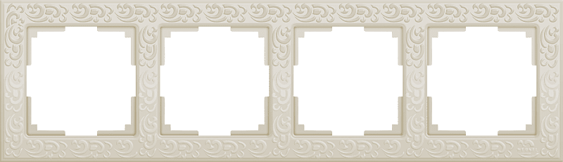 Рамка Flock на 4 поста слоновая кость WL05-Frame-04-ivory 4690389046933