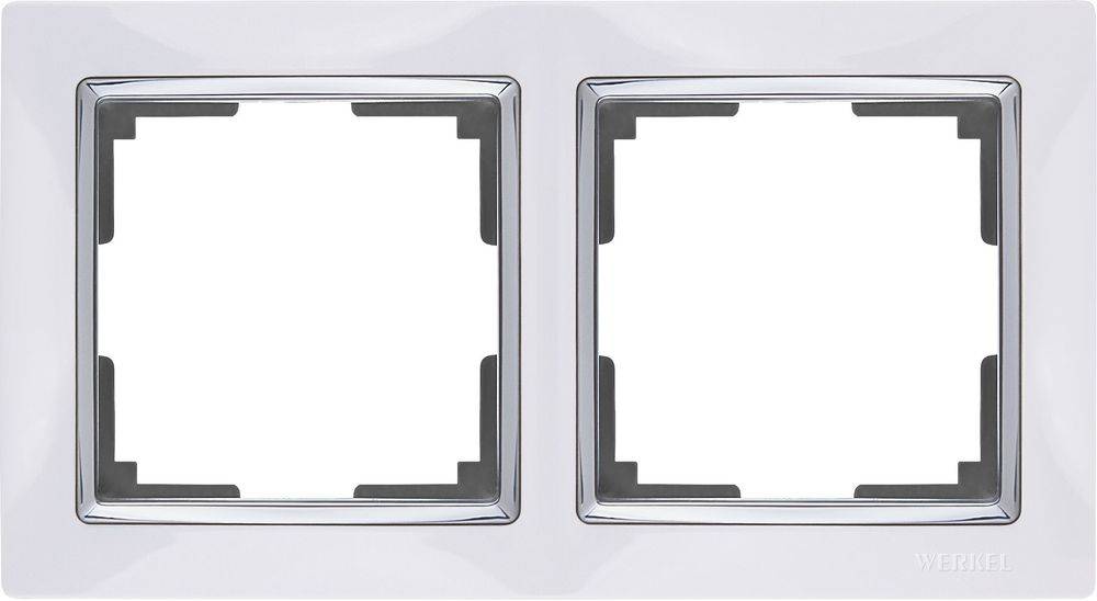Рамка Snabb на 2 поста белая WL03-Frame-02-white 4690389046117
