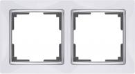 Рамка Snabb на 2 поста белая WL03-Frame-02-white 4690389046117