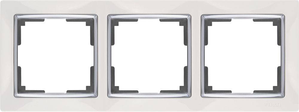 Рамка Snabb на 3 поста белая WL03-Frame-03-white 4690389046124