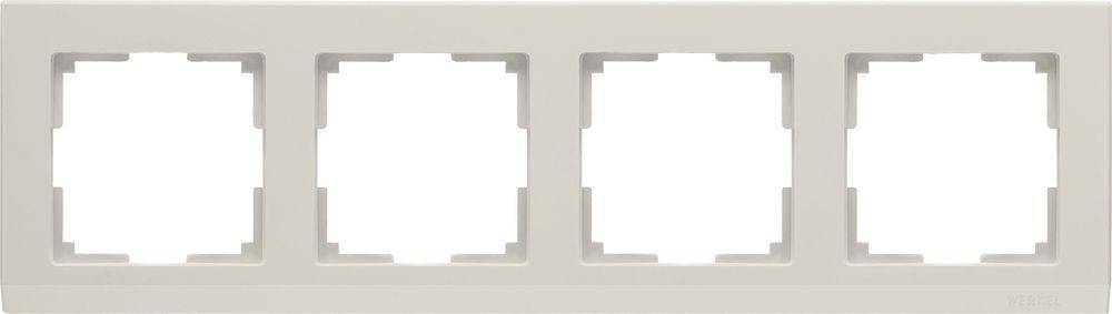 Рамка Stark на 4 поста слоновая кость WL04-Frame-04-ivory 4690389046537