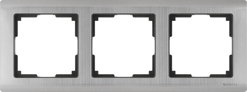 Рамка Metallic на 3 поста глянцевый никель WL02-Frame-03 4690389045929