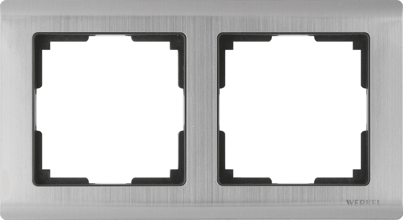 Рамка Metallic на 2 поста глянцевый никель WL02-Frame-02 4690389045912
