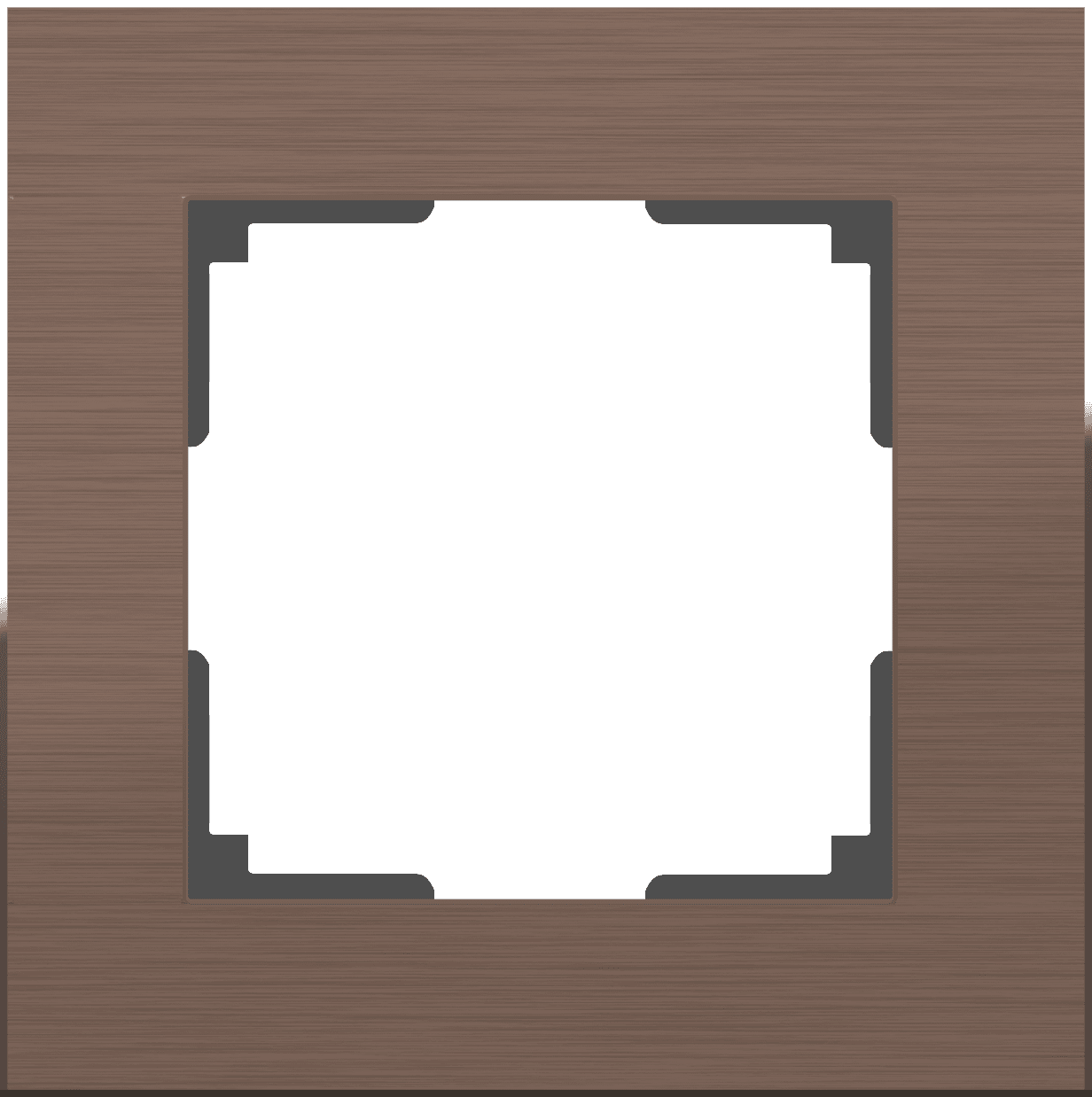 Рамка Aluminium на 1 пост алюминий коричневый WL11-Frame-01 4690389073687