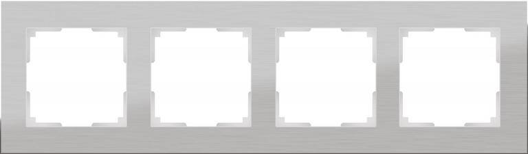 Рамка Aluminium на 4 поста алюминий WL11-Frame-04 4690389073663