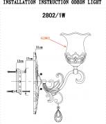 Бра Odeon Light Safira 2802/1W