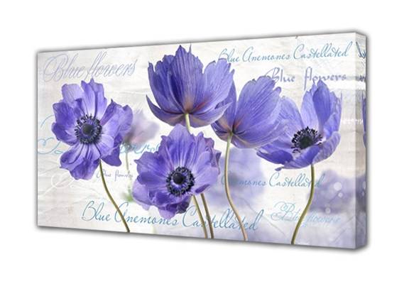 Холст Голубые Анемоны Toplight 50х100х2см TL-H3044
