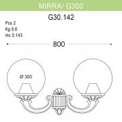 Уличный настенный светильник Fumagalli Mirra/G300 G30.142.000.AZE27
