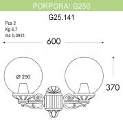 Уличный настенный светильник Fumagalli Porpora/G250 G25.141.000.WXE27