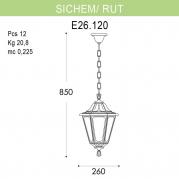 Уличный подвесной светильник Fumagalli Sichem/Rut E26.120.000.AXE27
