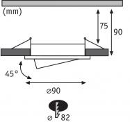 Встраиваемый светодиодный светильник Paulmann Drilled 92920