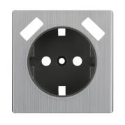 Лицевая панель розетки USB cеребряный рифленый WL09-USB-CP 4690389100338