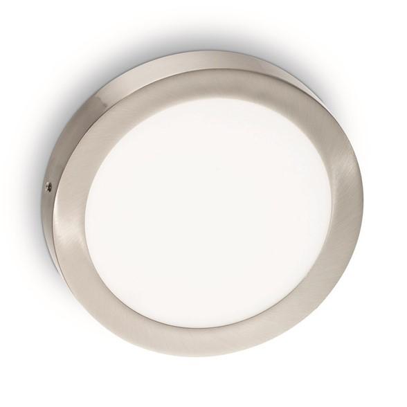 Настенно-потолочный светодиодный светильник Ideal Lux Universal AP1 24W Round Nickel